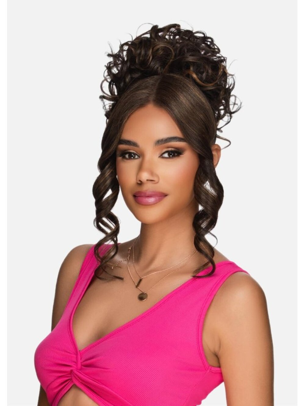 Hair Collection LBPB-VIOLET, Bang & Bun, Quick and Easy Lace, Ponytail Bun and